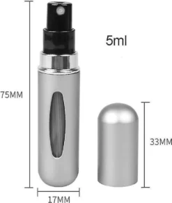 Fuzi Tools - Parfum Verstuiver - 5ML - Matt Grijs - Hervulbaar - Reisflesje - Mini Parfum Flesje -Beroemde Parfum Winkel 1020x1200 5