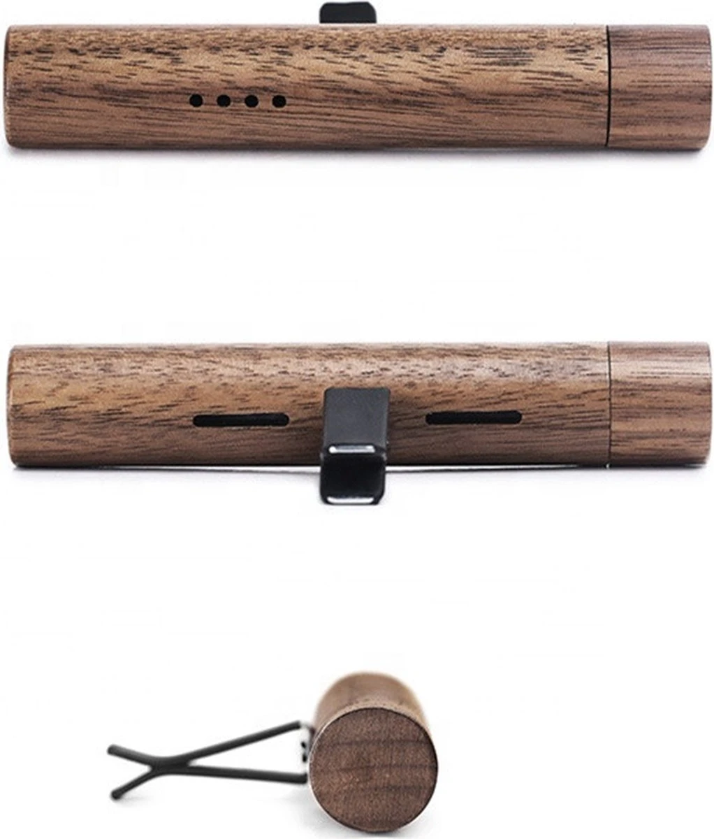 Luxe Autoparfum - Auto Luchtverfrisser Hout - Incl. 2 Geuren! - Zwarte Walnoot - Massief Houten Auto Geur - Air Vent - Aromatherapie - Airconditioner Diffuser - Auto Parfum - Hout - Clip - Navulbaar 3 Luxe Autoparfum - Auto Luchtverfrisser Hout - Incl. 2 Geuren! - Zwarte Walnoot - Massief Houten Auto Geur - Air Vent - Aromatherapie - Airconditioner Diffuser - Auto Parfum - Hout - Clip - Navulbaar - Afbeelding 3