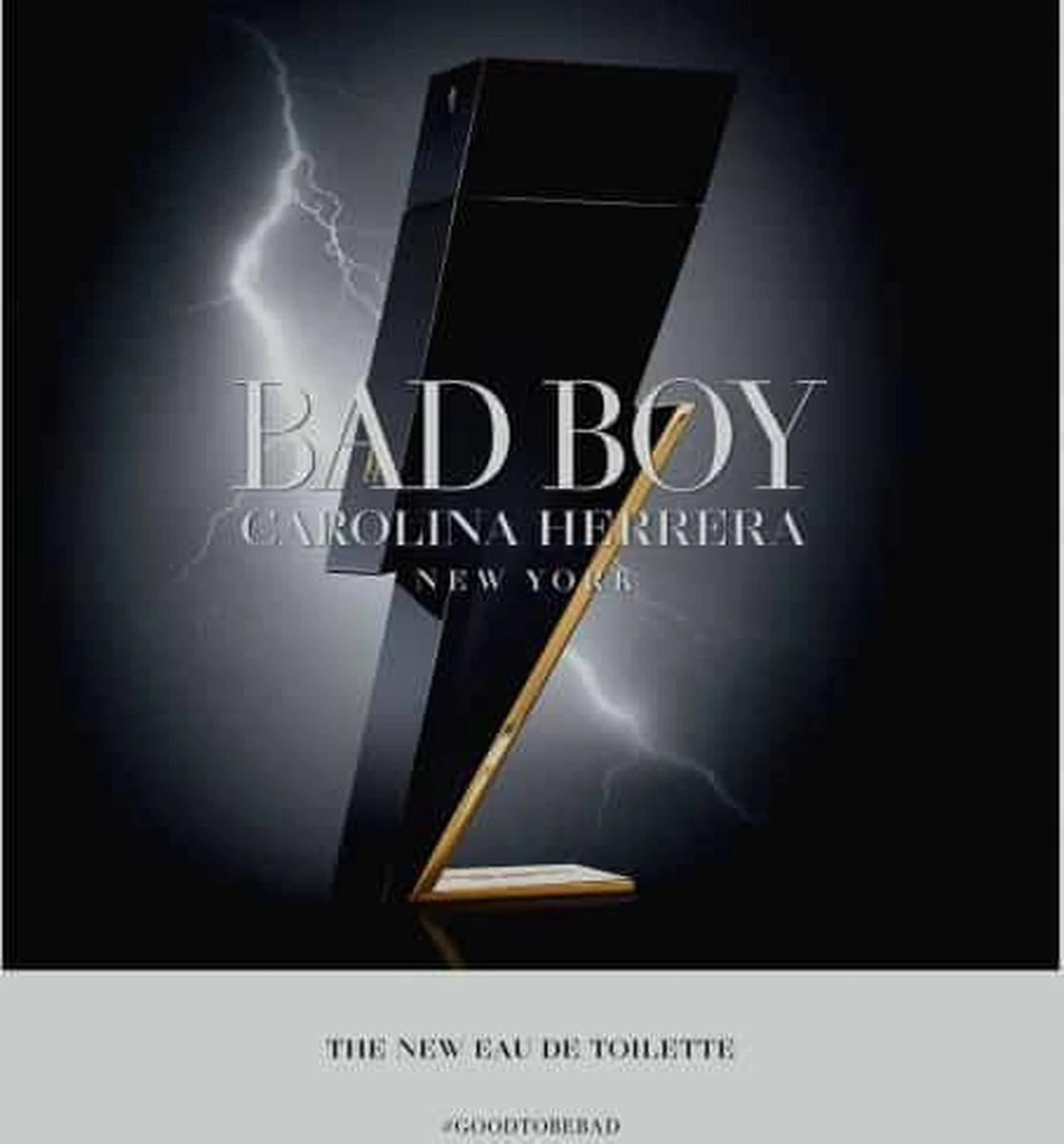 Carolina Herrera - Bad Boy - 100ml - Eau De Toilette - Herenparfum 19 Carolina Herrera - Bad Boy - 100ml - Eau De Toilette - Herenparfum - Afbeelding 19