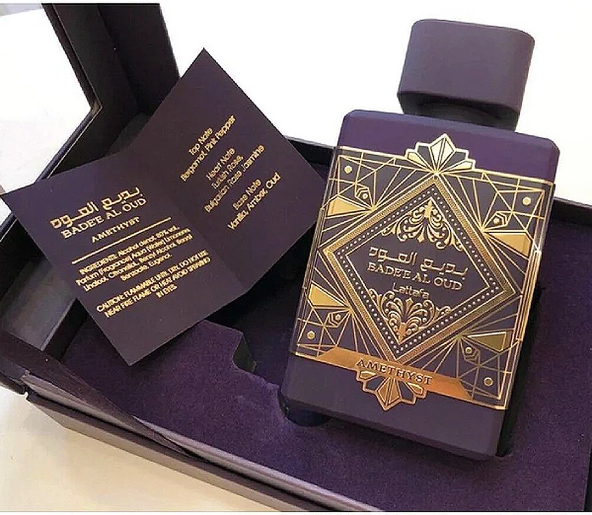 Lattafa - Badee Al Oud Amethyst Eau De Parfum 100 ML 4 Lattafa - Badee Al Oud Amethyst Eau De Parfum 100 ML - Afbeelding 4