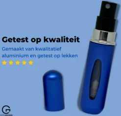 Cetins - Parfum Verstuiver Navulbaar - Mini Parfum Flesje - Reisflesje – Matt Blauw -Beroemde Parfum Winkel 1200x1153 3