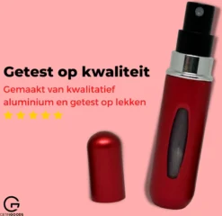 Cetins - Parfum Verstuiver Navulbaar - Mini Parfum Flesje - Reisflesje – Matt Rood -Beroemde Parfum Winkel 1200x1165 3