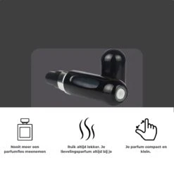 Cetins - Parfum Verstuiver Navulbaar - Mini Parfum Flesje - Reisflesje – Zwart -Beroemde Parfum Winkel 1200x1200 371