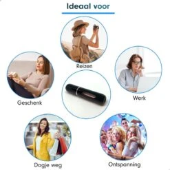 MaxedMore Navulbare Parfumverstuiver 5ml Zwart - 65 Keer Spraybare Parfum Verstuiver - Hervulbaar Tasverstuiver Voor Parfum - Meeneem Mini Geur Flesje Voor Op Reis - Lipstick Formaat Navulbaar Parfumflesje -Beroemde Parfum Winkel 1200x1200 393