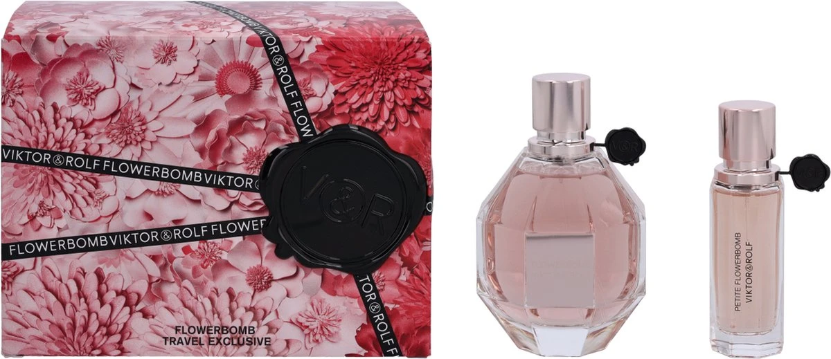 Set Viktor & Rolf Flowerbomb Eau De Parfum - 100 ML + 20 ML 2 Set Viktor & Rolf Flowerbomb Eau De Parfum - 100 ML + 20 ML - Afbeelding 2