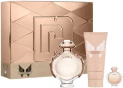 Paco Rabanne Olympéa Eau De Parfum Spray 80ml Set 3 Pieces + Body Lotion 100ml - EDp Mini 6 Ml