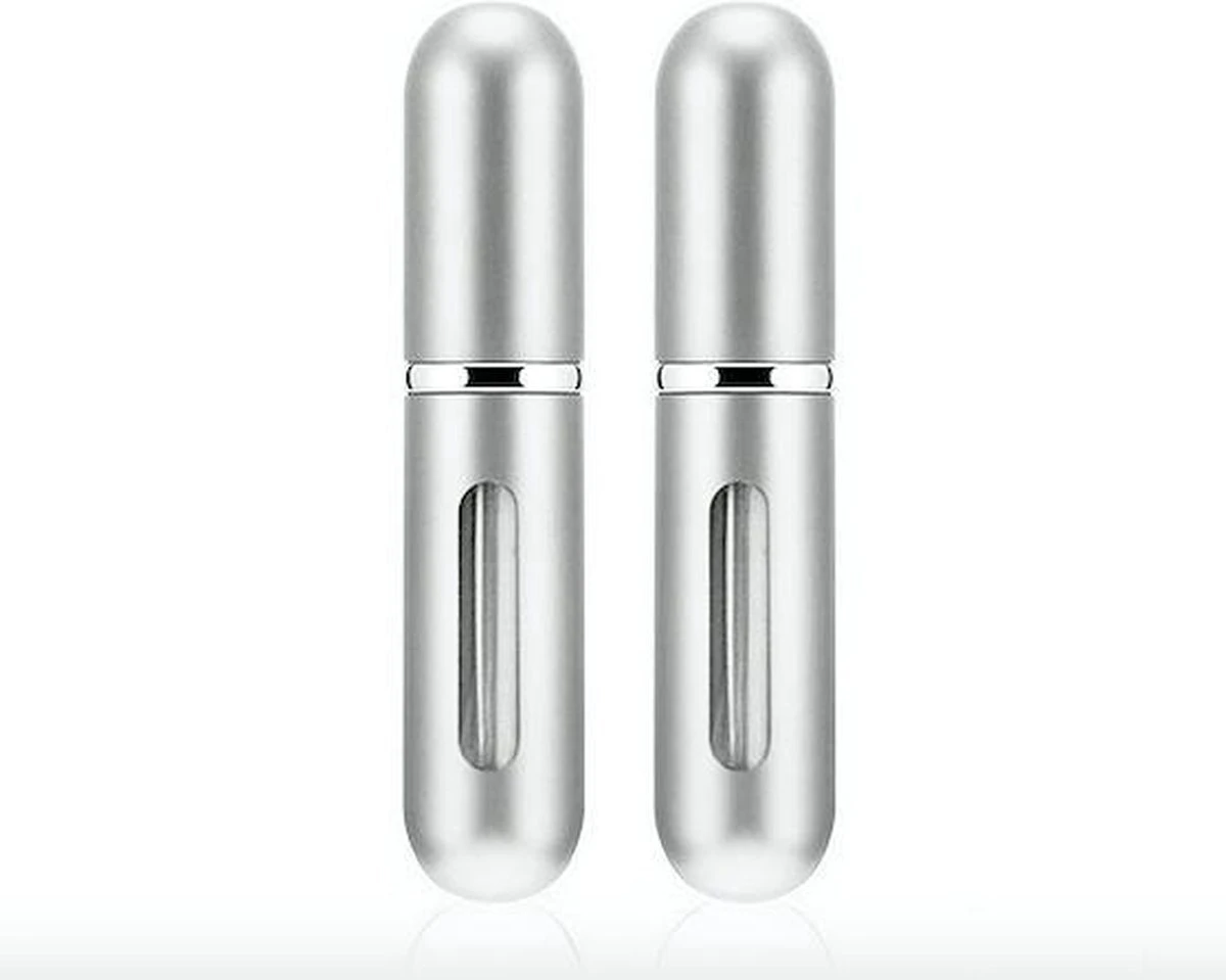 Navulbaar Parfum Flesje -Mini Parfumflesje -Hervulbaar Parfumflesje - Hervulbare Verstuiver - Zilver - Aluminium - Spray 3 Navulbaar Parfum Flesje -Mini Parfumflesje -Hervulbaar Parfumflesje - Hervulbare Verstuiver - Zilver - Aluminium - Spray - Afbeelding 3