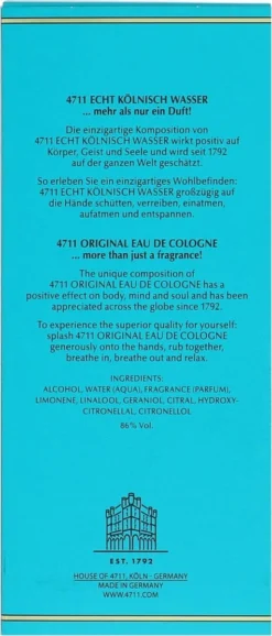 4711 200 Ml - Eau De Cologne - Unisex -Beroemde Parfum Winkel 513x1200 1