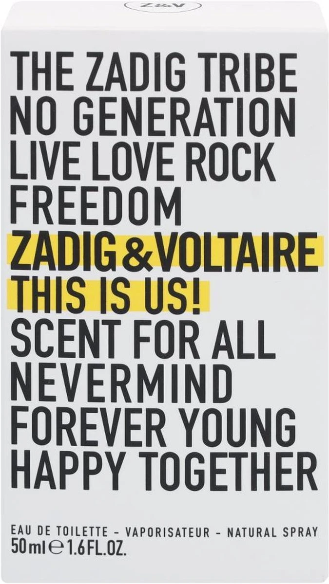 Zadig & Voltaire This Is Us! 50 Ml - Eau De Toilette - Unisex 3 Zadig & Voltaire This Is Us! 50 Ml - Eau De Toilette - Unisex - Afbeelding 3