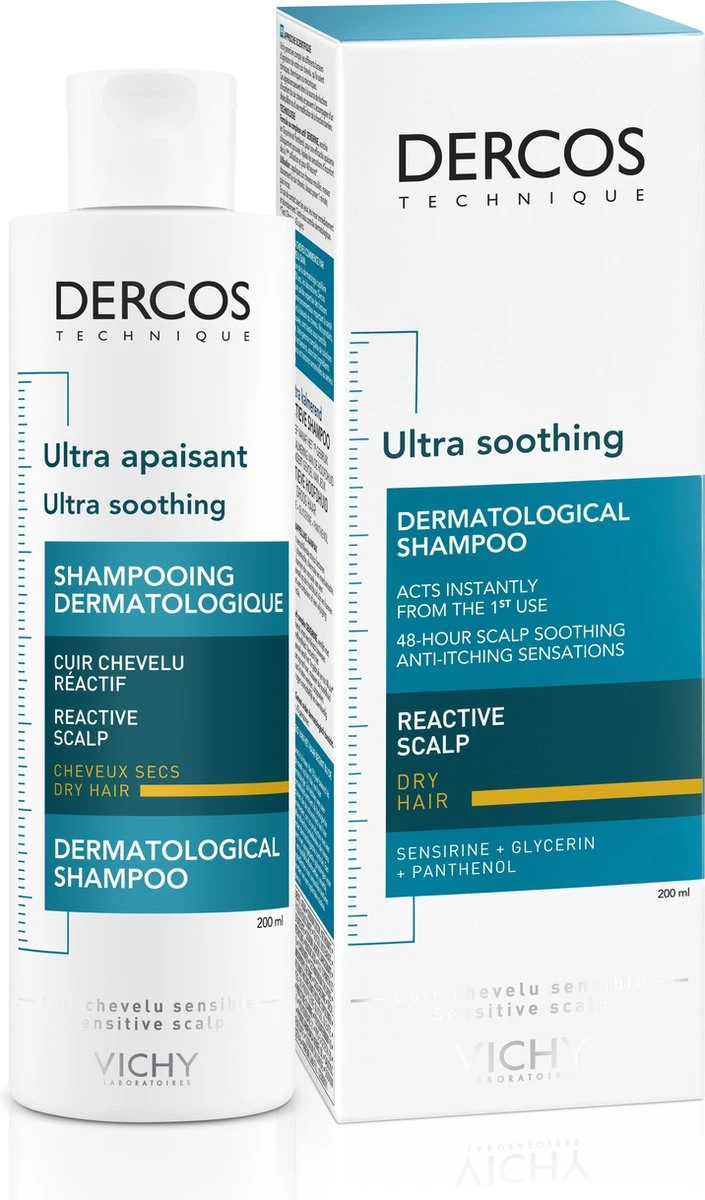 Vichy Dercos Ultra-Kalmerende Shampoo - Droog Haar 2 Vichy Dercos Ultra-Kalmerende Shampoo - Droog Haar - Afbeelding 2